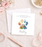 Pet loss sympathy card for dog - floral paw print - card with name  - Image 2