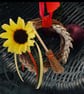 Lughnasadh, Lammas, Abundance Mini Wreath with Carmelian, Sunflower and a scente