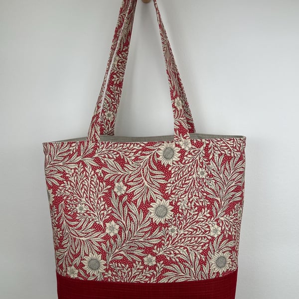 William Morris Inspired Floral Tote Bag, Arts and Crafts Style