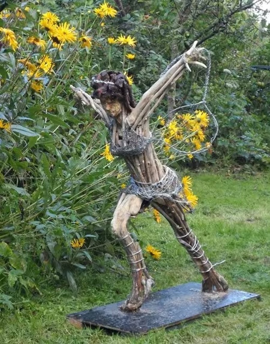 Dancing Fairy Angel Garden Sculpture Ornament