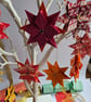 Two Origami Christmas Stars: Hanging Decorations (Pink and Orange) - Image 2