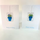 Keepsake “fused glass “ birthday card 