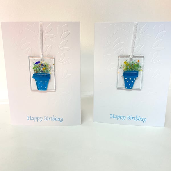 Keepsake “fused glass “ birthday card 