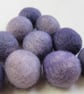10 2cm Alkanet Purple Natural Dye Felt Balls - Image 4