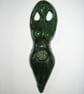 CERAMIC GODDESS WALL HANGING GREEN RAKU  - Image 1