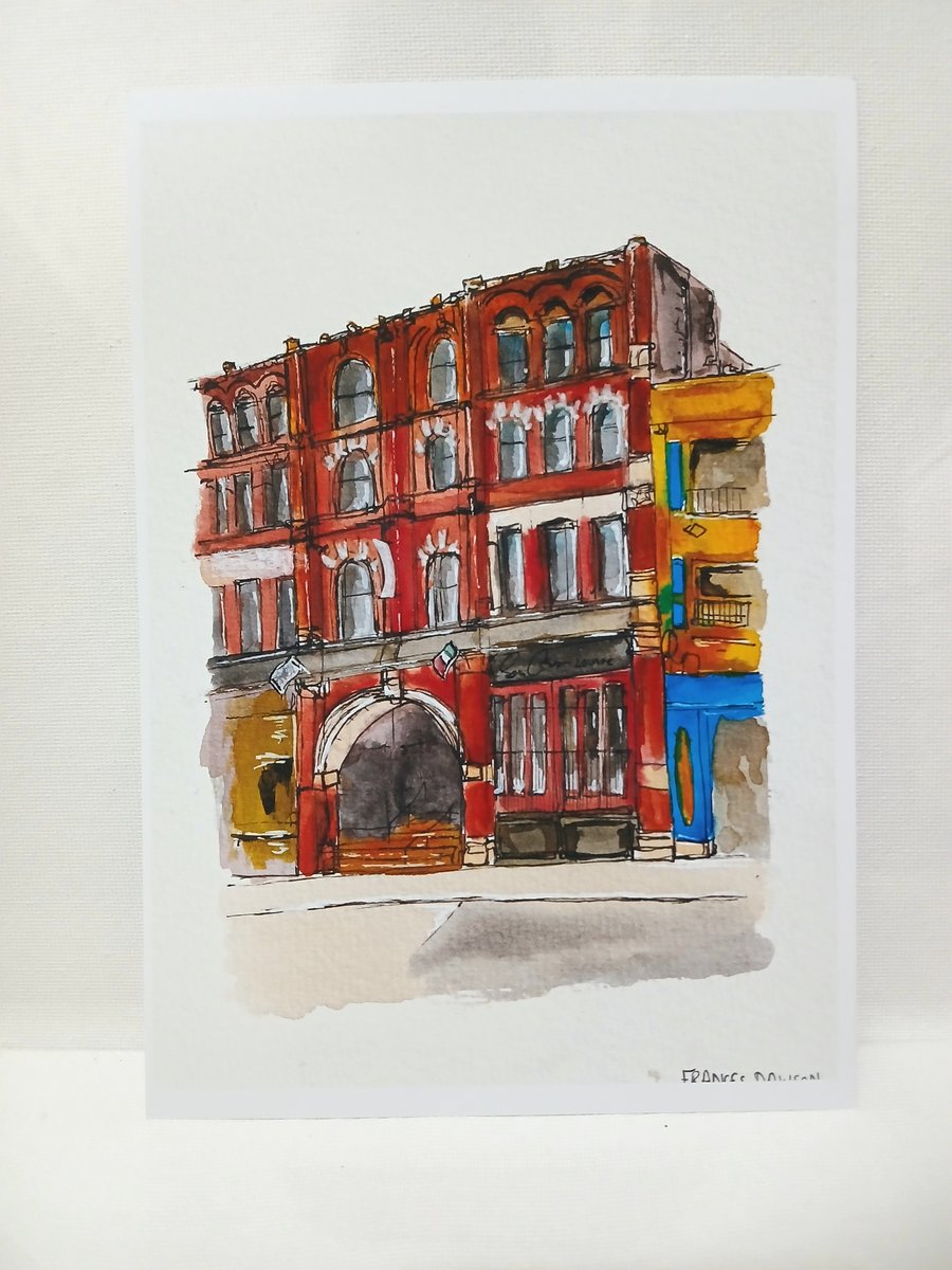 The Next Step building watercolour print