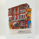 The Next Step building watercolour print