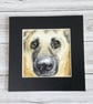 Small Watercolour Original Painting of German Shepherd Dog for 6" Frame - Image 8