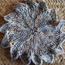 Knitted Plant Pot Mat, Coffee Table Coaster, Mountain Mist Yarn