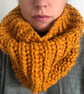 Handmade chunky knit crocheted snood