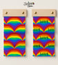 Seamless Pattern - Two Rainbow Pride: Plain and LOVE Text - Digital Download