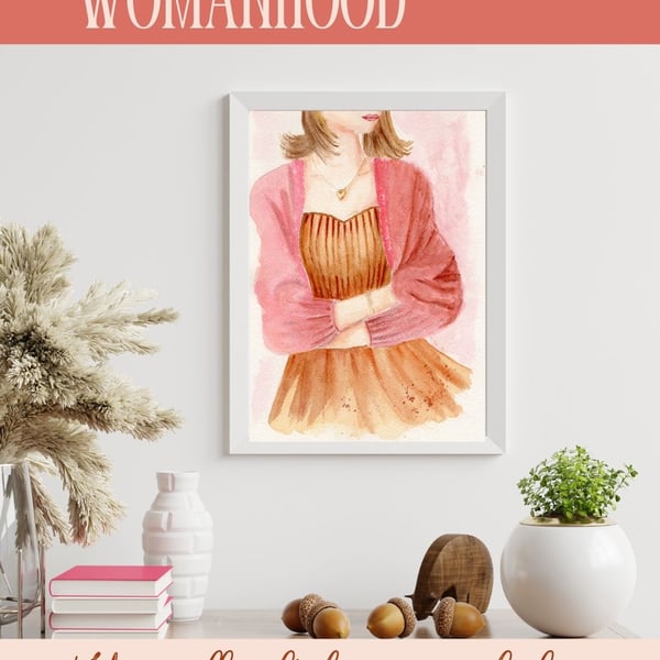Self-Love Printable Art - Warm Embrace Watercolour Slow Living affirmation