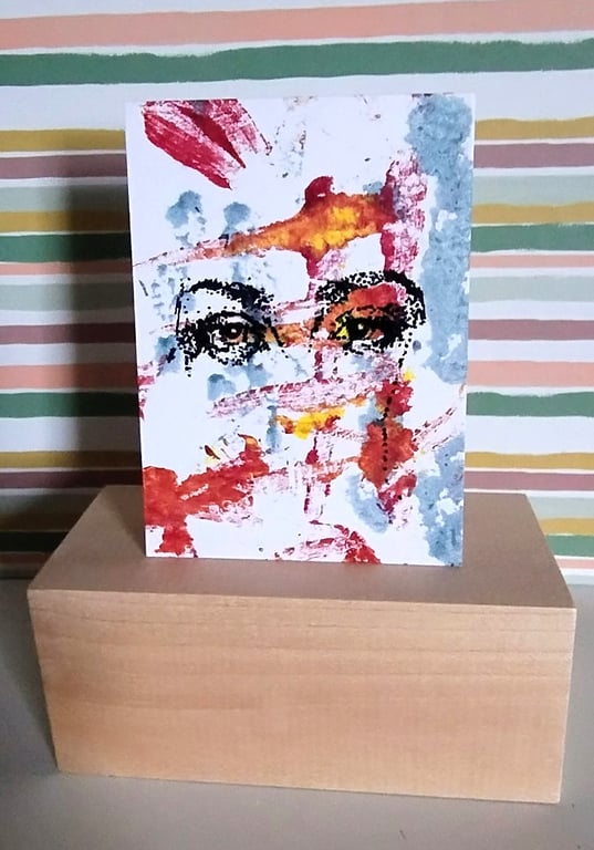 Through the Painted Mist - Original ACEO Abstract Art Acrylic Painting