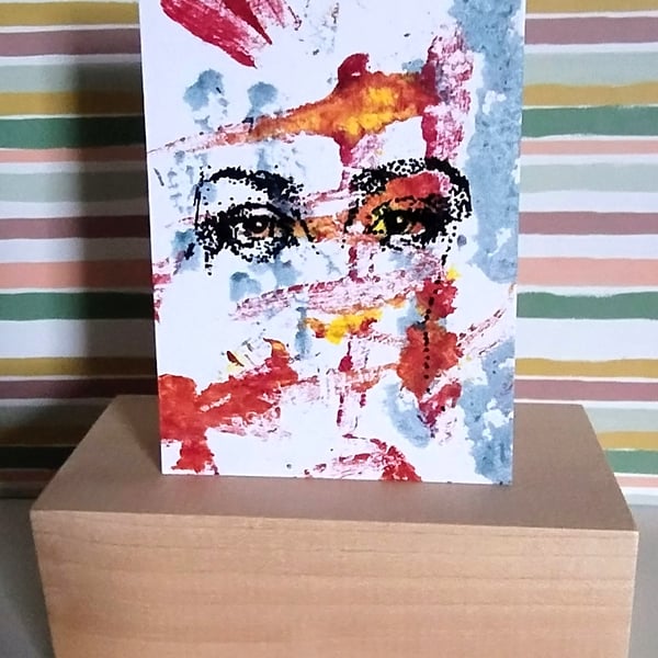 Through the Painted Mist - Original ACEO Abstract Art Acrylic Painting