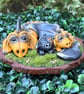 Ooak hand sculpted polymer clay dragon diorama 