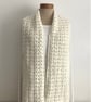 INFINITY SCARF , neckwarmer .'Stroll'  Alpaca blend. Super-soft. Cream. - Image 4