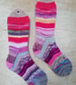 Socks, hand knitted, MULTICOLOURED, Medium, size 5-6 - Image 4