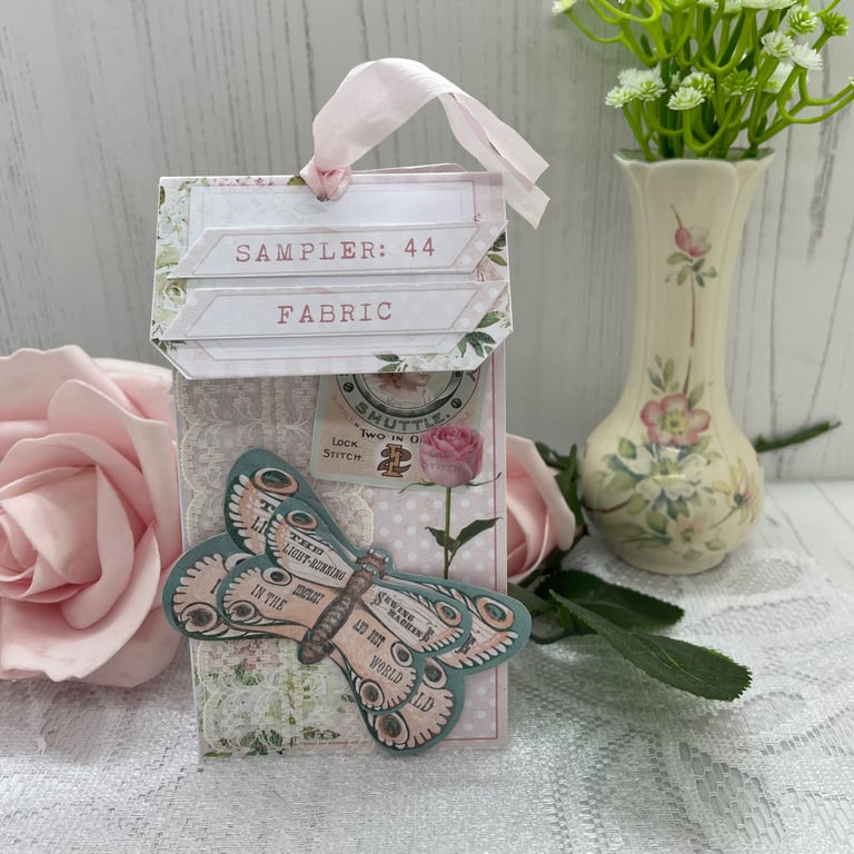 Sewing Pink Sewing Themed Double Tag by Carolee Crafts PB12 - 0019