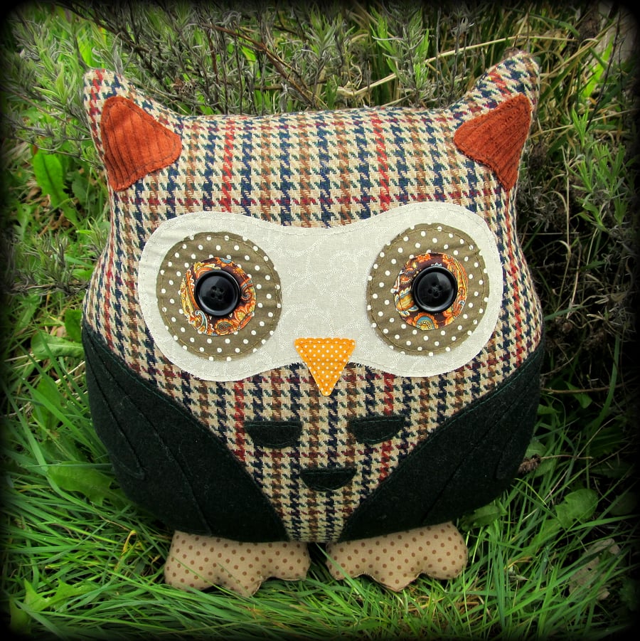 Basil,  Large owl cushion.