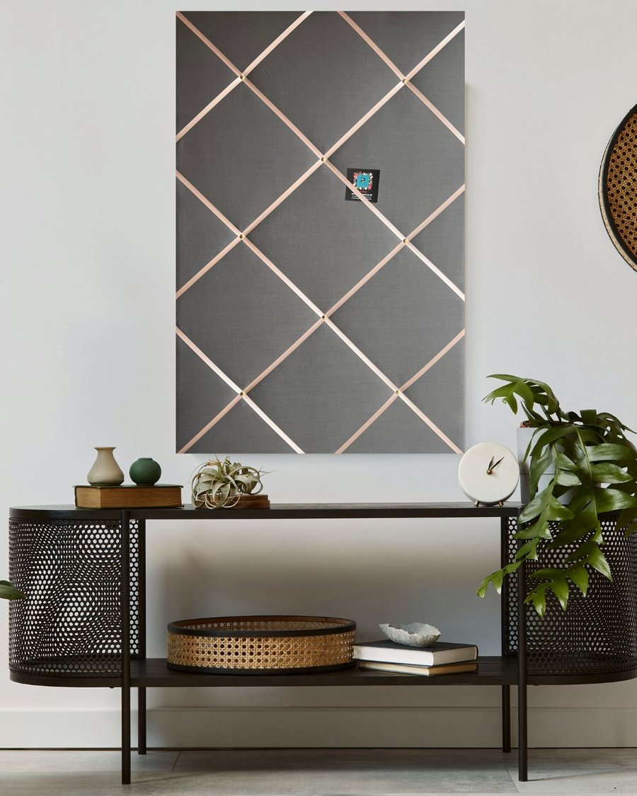 Handmade Bespoke Memo Notice Board With Dark Ch... Folksy