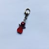 Beaded Angel Zip Pull in Red