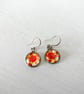 Poppy Dangle Earrings with Sterling Silver Ear Wire, Red Flowers Jewellery, Art  - Image 8