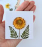 Real Dried Strawflower Mini Canvas on Wooden Easel, Miniature Botanical Art - Image 8