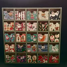 Hand decorated advent calendar 