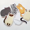 Cut Cat handmade stickers, decorative planner sticker set , kitty stickers