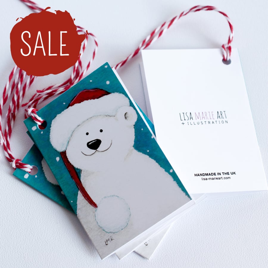 SALE - Polar Bear Christmas Gift Tags (Pack of 4)