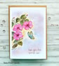 Get Well Card - flowers, butterfly, original art card, feel better soon - Image 5