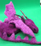hair accessories dragon Clip rainbow purple   Needle Felted Baby Dragon    - Image 8