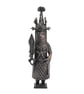 Oba with ceremonial sword figurine, 3d printed Benin Bronze statue, Nigerian art