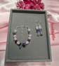 Amethyst and Rose Quartz February Birthstone Bracelet Set