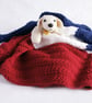 Cozy  Baby  Blanket orThrow - Red, White, and Blue  - Image 5