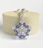 Handbag Charm, Purple & Clear Crystal Star with a Chainmaille Chain and Keyring - Image 6