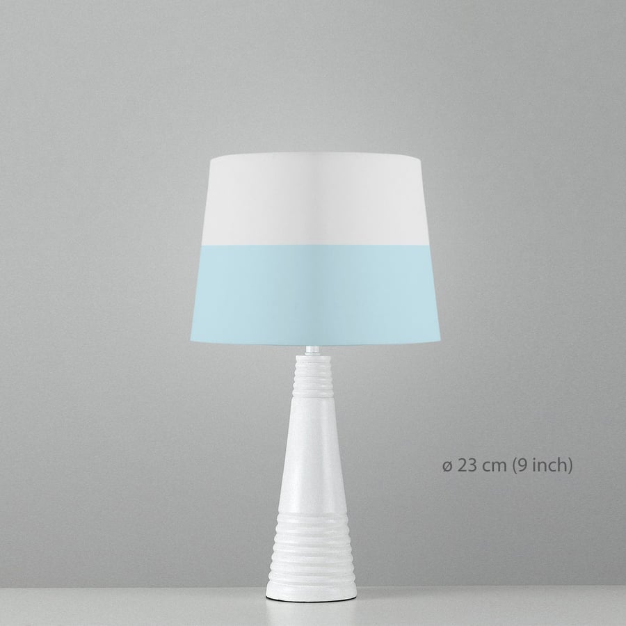Pastel lines Lampshade. Diameter 23cm (9in). Ceiling or floor, table lamp.