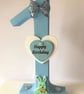 Personalized 1st Birthday Plaque: Wooden Number Keepsake, Rabbit Decor - Image 8