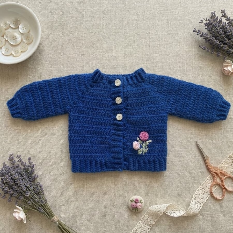 Handmade baby girl cardigan- baby gift - Folksy