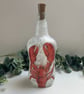 Decoupage Bottle Light Lobster, Coastal Home Decor
