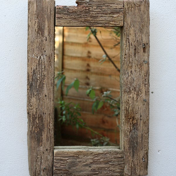 Driftwood Mirror, 62x42 cm, Drift wood Mirror, Cornwall, Stunning wood texture! 