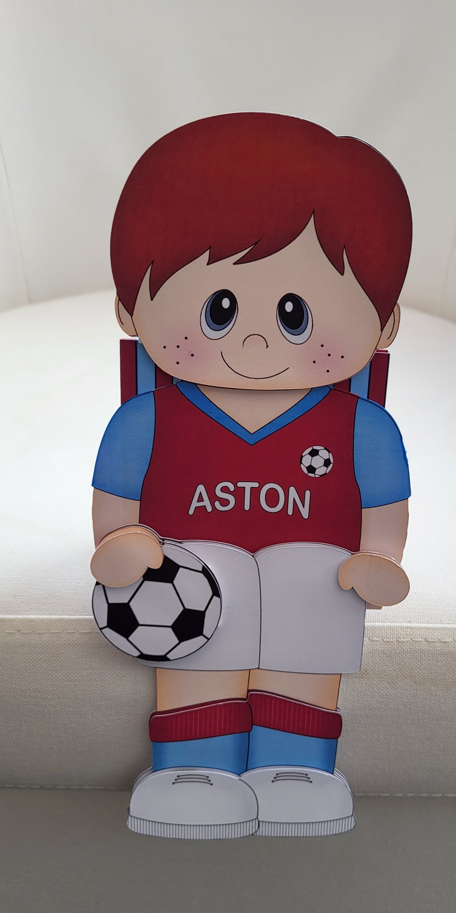 Aston villa birthday card , football fan birthday card