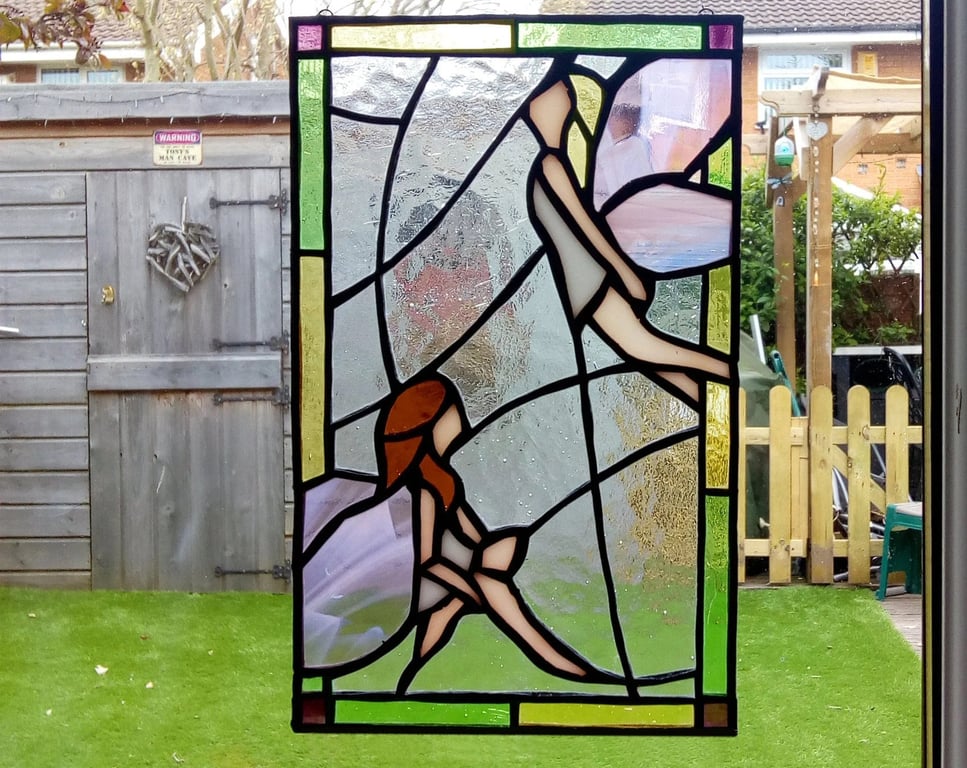 Stained Glass Fairy Window Hanging