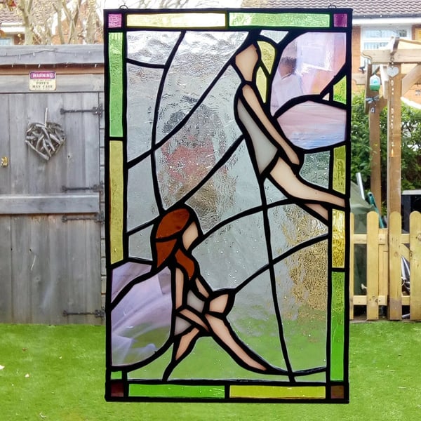 Stained Glass Fairy Window Hanging