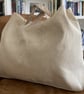 XXL Jute and cotton beach bag with vegan leather handles - Image 1