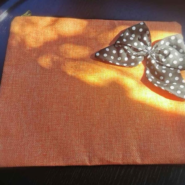 Set of 2 Boho Style Accessoires ( Cover for Table or Small laptop, Card Wallet) 