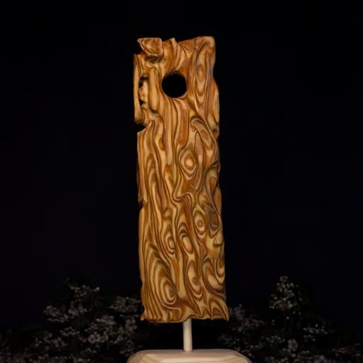 "Sediment" - abstract wooden sculpture 