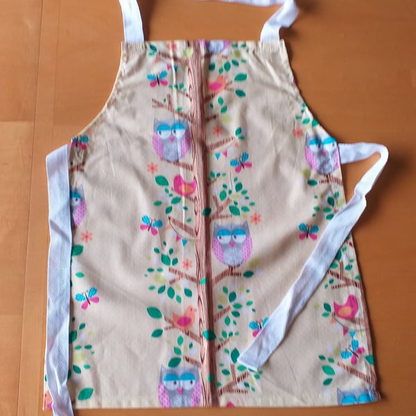 Owl, Apron, age 2-6 approximately, Hand made