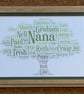 Family Tree Typography Print - Personalised with your names and words, Framed A4 - Image 8