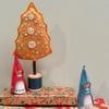 Cotton reel Christmas tree - Gingerbread  3 button tree